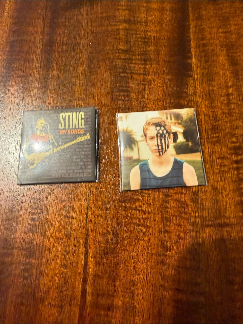 2 Common Mini Brands Vinyl Album Sting Message in Bottle and Fall Out Boy
